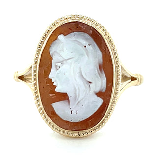 Vintage 9ct Yellow Gold Cameo Ring
