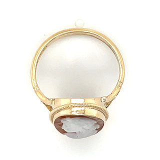 Vintage 9ct Yellow Gold Cameo Ring