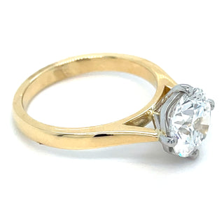 Rosa - 18ct Yellow Gold 2.20ct Laboratory Grown Round Solitaire Diamond Engagement Ring