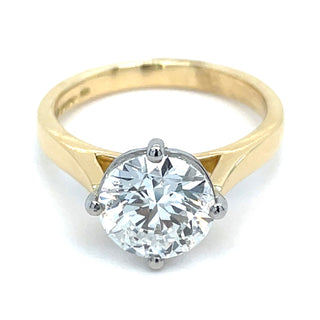 Rosa - 18ct Yellow Gold 2.20ct Laboratory Grown Round Solitaire Diamond Engagement Ring