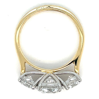 Abilene - 18ct Yellow Gold 3.02ct Laboratory Grown Three Stone Round Diamond Engagement Ring