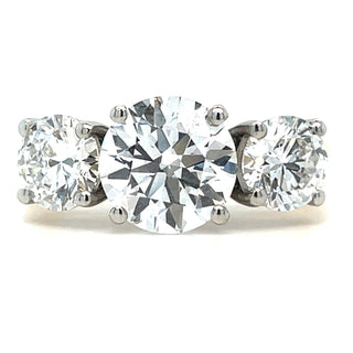 Abilene - 18ct Yellow Gold 3.02ct Laboratory Grown Three Stone Round Diamond Engagement Ring