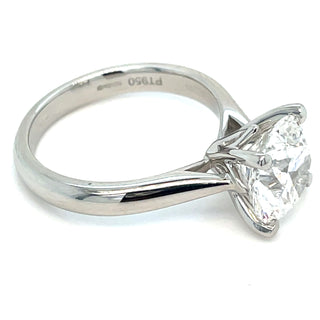Amaris- Platinum 3.05ct Laboratory Grown Round Brilliant Solitaire Engagement Ring