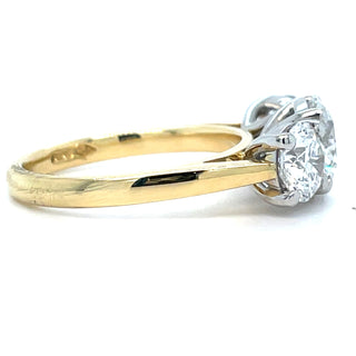 Delphine - 18ct Yellow Gold 3.04ct Laboratory Grown Three Stone Round Diamond Engagement Ring