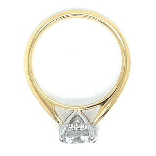 Octavia - 18ct Yellow Gold 1.61ct Laboratory Grown Round Brilliant Solitaire Engagement Ring with Hidden Halo
