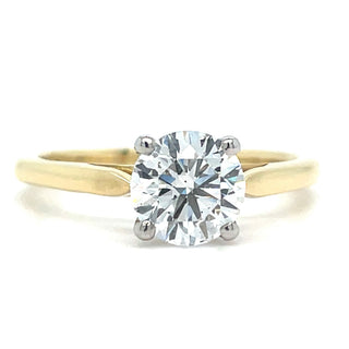 Sienna - 18ct Yellow Gold 1.01ct Solitaire Laboratory Grown Diamond Engagement Ring with Platinum Head