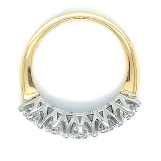 18ct Yellow Gold 2.09ct Round Brilliant Five Stone Laboratory Grown Diamond Ring