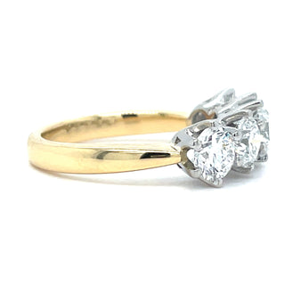 18ct Yellow Gold 2.09ct Round Brilliant Five Stone Laboratory Grown Diamond Ring