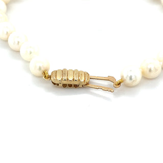 9ct Yellow Gold & 6.5-7mm Akoya Pearl Bracelet