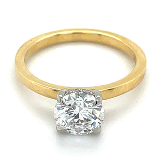 Hailey - 18ct Yellow Gold 1.41ct Laboratory Grown Round Brilliant Solitaire with Hidden Halo