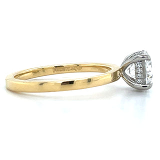 Hailey - 18ct Yellow Gold 1.41ct Laboratory Grown Round Brilliant Solitaire with Hidden Halo