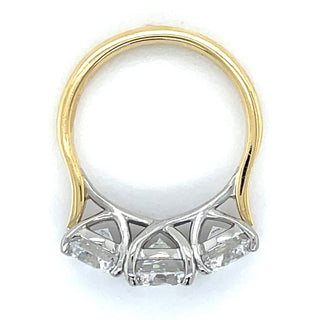 Rosie - 18ct Yellow Gold 3.65ct Laboratory Grown Round Brilliant Three Stone Diamond Ring