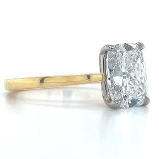 Noelle - 18ct Yellow Gold 2.50ct Laboratory Grown Cushion Solitaire Diamond Engagement Ring