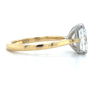 Noelle - 18ct Yellow Gold 2.50ct Laboratory Grown Cushion Solitaire Diamond Engagement Ring