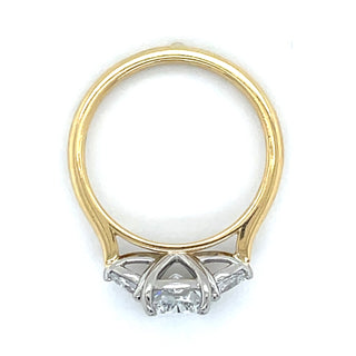 Caoilinn - 18ct Yellow Gold Laboratory Grown 1.96ct Elongated Cushion Cut Diamond Engagement Ring With Pear Side Stones