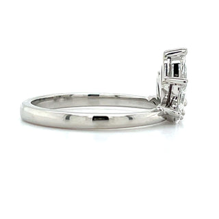 Platinum Laboratory Grown Marquise Diamond Crown Ring