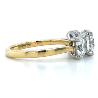 Harriet - 18ct Yellow Gold 3.53ct Laboratory Grown Three Stone Diamond Ring