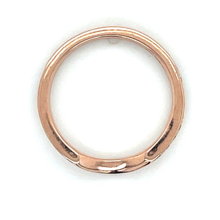 9ct Rose Gold 0.22ct Pave Set Earth Grown Diamond Shaped Band