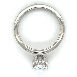 Verona - Platinum 2.17ct Laboratory Grown Oval Solitaire Engagement Ring With Hidden Halo