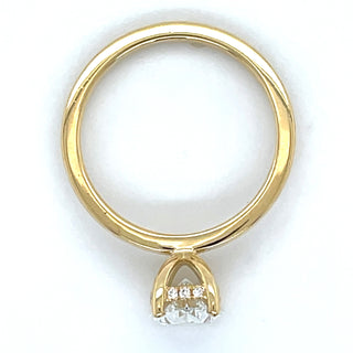 Millie - 18ct Yellow Gold 1.64ct Laboratory Grown Oval Solitaire Engagement Ring With Hidden Halo