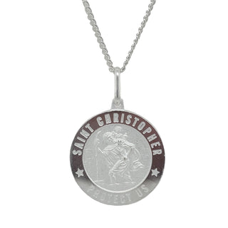 Sterling Silver 21mm St. Christophers Medal