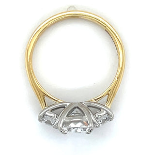 Vanessa - 18ct Yellow Gold Laboratory Grown 2.65ct Elongated Cushion Cut Diamond Engagement Ring With Round Side Stones