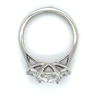 Verity - Platinum Laboratory Grown 2.71ct Elongated Cushion Cut Diamond Engagement Ring With Round Side Stones