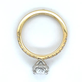 Ayla - 18ct Yellow Gold Laboratory Grown 2.01ct Oval Solitaire Engagement Ring With Castle Set Shoulders