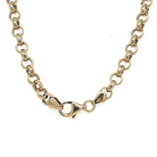 Vintage 9ct Yellow Gold Round 22” Belcher Chain