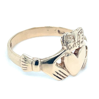 Vintage 9ct Yellow Gold Symbolic Claddagh Ring