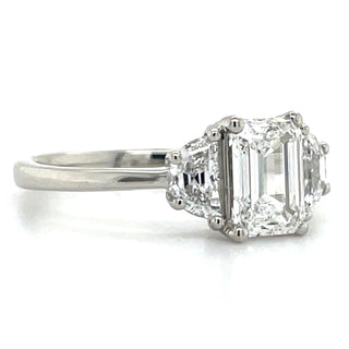 Naia - Platinum 1.55ct Laboratory Grown Three Stone Diamond Engagement Ring