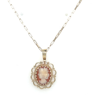 Vintage 9ct Yellow Gold Venetian Chain & Ornate Pendant Necklace