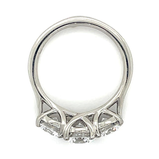 Tiffany - Platinum Laboratory Grown 2.26ct Three Stone Diamond Ring