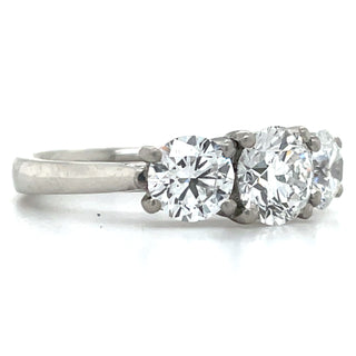 Tiffany - Platinum Laboratory Grown 2.26ct Three Stone Diamond Ring