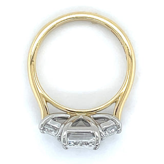 Madison - 18ct Yellow Gold 3.56ct Laboratory Grown Three Stone Emerald Cut Diamond Engagement Ring