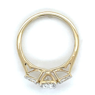 Tilly - 14ct Yellow Gold 1.28ct Laboratory Oval Three Stone Diamond Engagement Ring