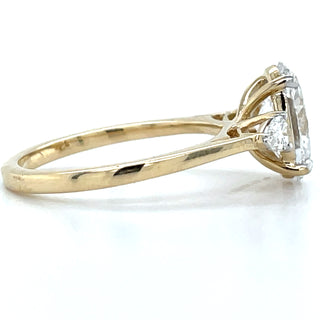 Tilly - 14ct Yellow Gold 1.79ct Laboratory Grown Oval Three Stone Diamond Engagement Ring