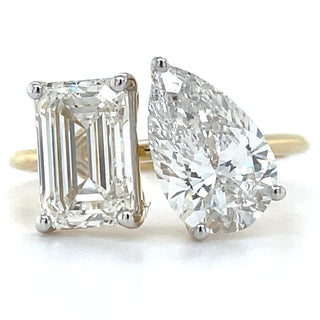 Estelle - 14ct Yellow Gold 3.37ct Laboratory Grown Toi Et Moi Diamond Engagement Ring