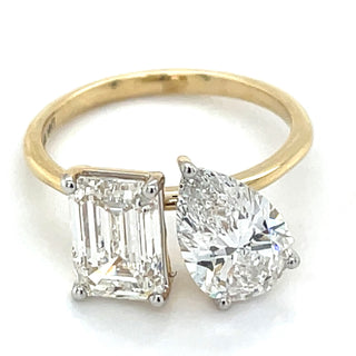 Estelle - 14ct Yellow Gold 3.37ct Laboratory Grown Toi Et Moi Diamond Engagement Ring