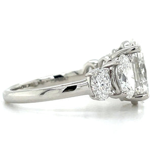 Madeline - Platinum Oval Laboratory Grown 3.64ct Diamond Five Stone Ring
