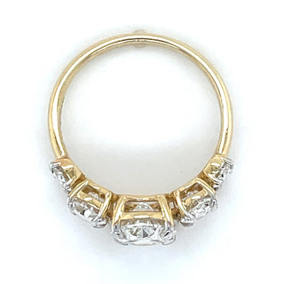 Madeline - 14ct Yellow Oval Laboratory Grown 3.58ct Diamond Tapered Five Stone Ring