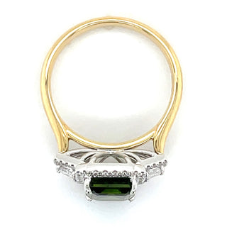 18ct Yellow Gold Earth Grown 2.37ct Tourmaline &0.46ct Diamond Ring