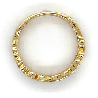 18ct Yellow Gold Earth Grown 0.18ct Ornate Diamond Ring