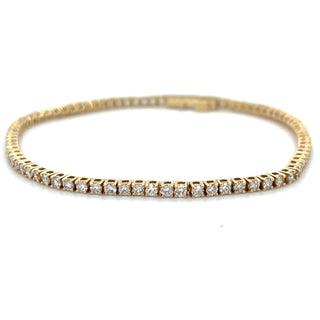 14ct Yellow Gold 1.75ct Laboratory Grown Diamond Tennis Bracelet