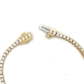 14ct Yellow Gold 1.75ct Laboratory Grown Diamond Tennis Bracelet
