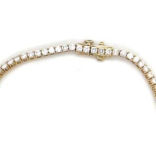 14ct Yellow Gold 3.92ct Laboratory Grown Diamond Tennis Bracelet