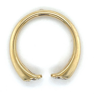 9ct Yellow Gold Bezel Set Pear 0.41ct Laboratory Grown Diamond Open Ring