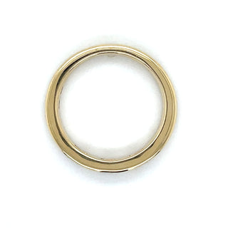 9ct Yellow Gold Gypsy Bezel Set Emerald Cut 0.34ct Laboratory Grown Diamond Ring