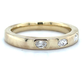 9ct Yellow Gold Gypsy Bezel Set Oval 0.23ct Laboratory Grown Diamond Ring