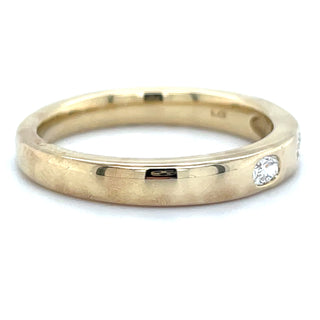 9ct Yellow Gold Gypsy Bezel Set Oval 0.23ct Laboratory Grown Diamond Ring